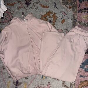 SKIMS barely pink sweatshirt & sweatpants